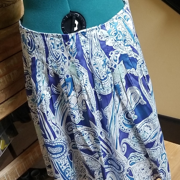 Ralph Lauren Paisley A - Line Skirt - SZ 8 - Picture 3 of 5